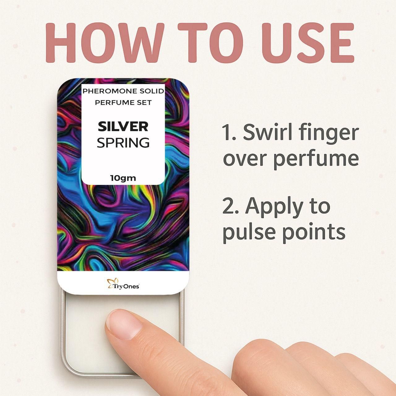 Pheromone Solid Perfume Set Silver Spring 10 gm Pack of 1